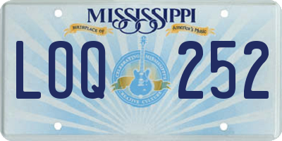 MS license plate LOQ252