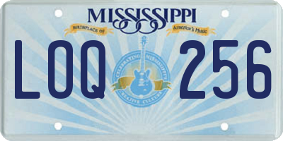 MS license plate LOQ256