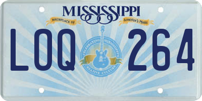 MS license plate LOQ264