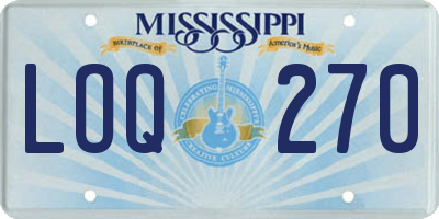 MS license plate LOQ270