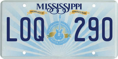 MS license plate LOQ290