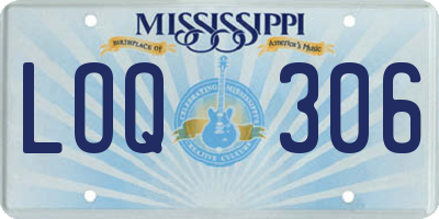 MS license plate LOQ306