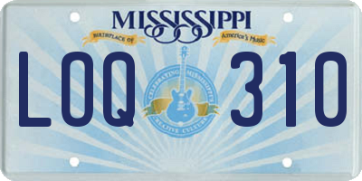 MS license plate LOQ310