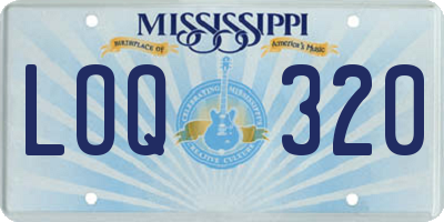 MS license plate LOQ320