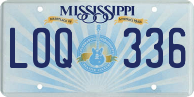MS license plate LOQ336