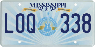 MS license plate LOQ338