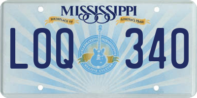 MS license plate LOQ340