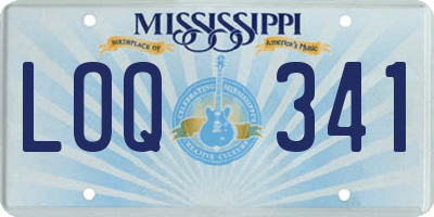 MS license plate LOQ341