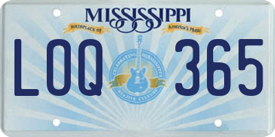 MS license plate LOQ365