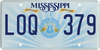 MS license plate LOQ379