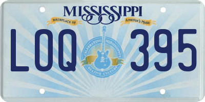 MS license plate LOQ395