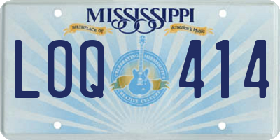 MS license plate LOQ414