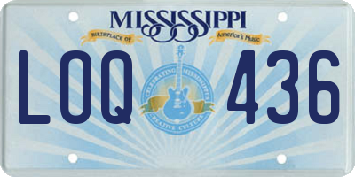 MS license plate LOQ436
