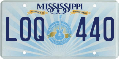 MS license plate LOQ440