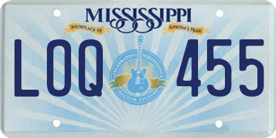 MS license plate LOQ455