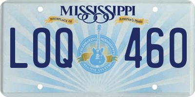 MS license plate LOQ460