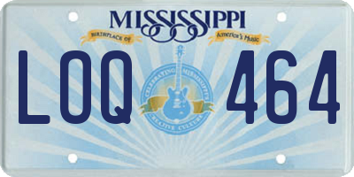 MS license plate LOQ464