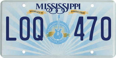 MS license plate LOQ470