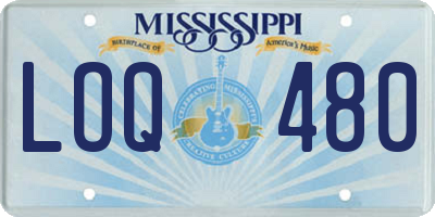 MS license plate LOQ480