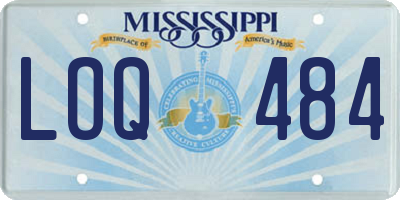 MS license plate LOQ484
