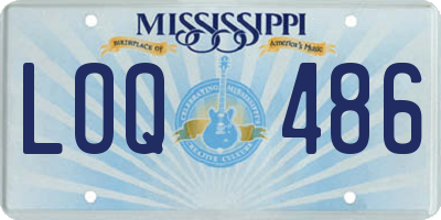 MS license plate LOQ486