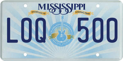 MS license plate LOQ500