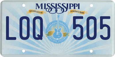 MS license plate LOQ505