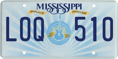 MS license plate LOQ510
