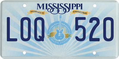 MS license plate LOQ520