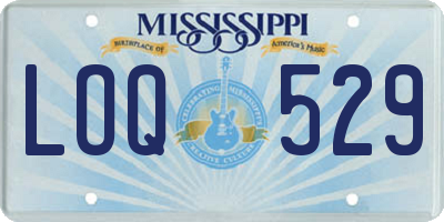 MS license plate LOQ529