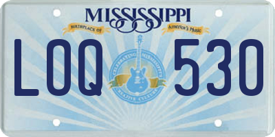 MS license plate LOQ530