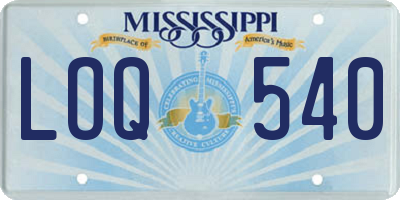 MS license plate LOQ540