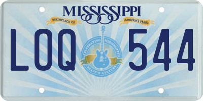 MS license plate LOQ544