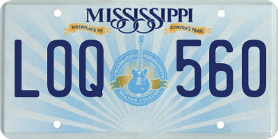 MS license plate LOQ560