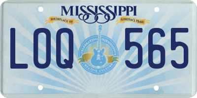 MS license plate LOQ565