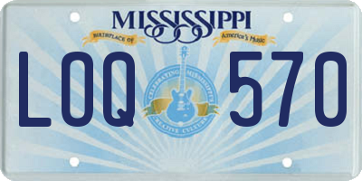 MS license plate LOQ570