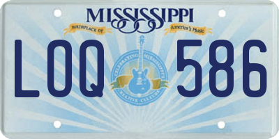 MS license plate LOQ586