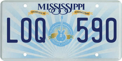 MS license plate LOQ590