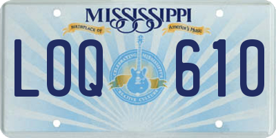 MS license plate LOQ610