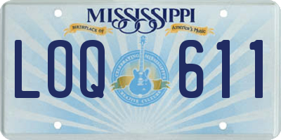 MS license plate LOQ611