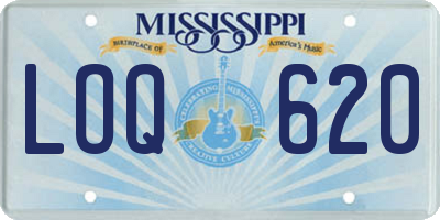 MS license plate LOQ620