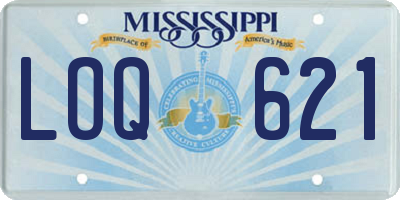 MS license plate LOQ621