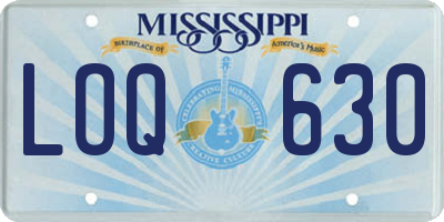 MS license plate LOQ630