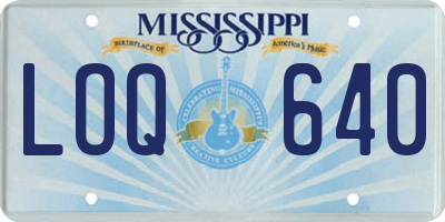 MS license plate LOQ640