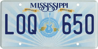 MS license plate LOQ650
