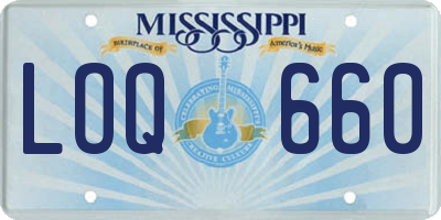 MS license plate LOQ660