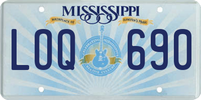MS license plate LOQ690
