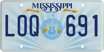 MS license plate LOQ691