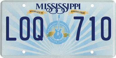 MS license plate LOQ710