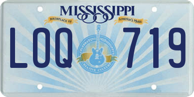MS license plate LOQ719